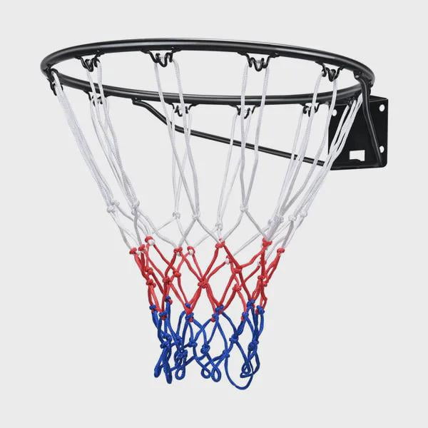 BENGPAOBA-Heavy Duty Q235 Basketball Hoop 18 Inch Wall Mounted Rim with Double Spring and Net for Indoor Outdoor Use Kids Adults