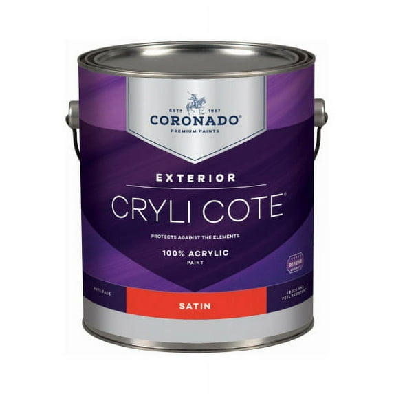 BENJAMIN MOORE & CO-CORONADO 410.1.1 Cryli-Cote Gallon White Satin Paint