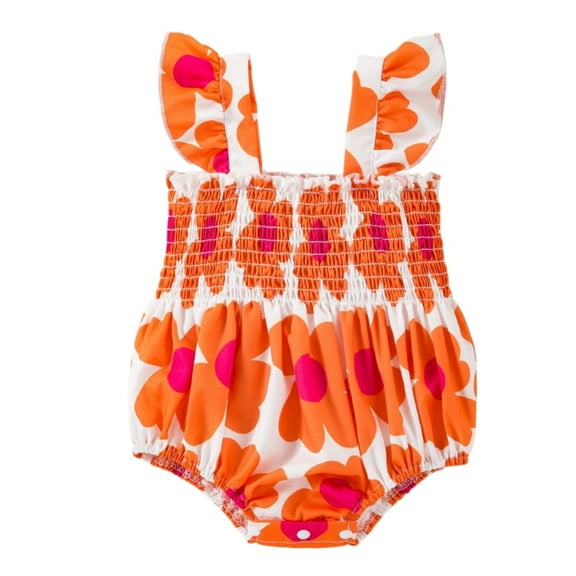 BENJAMJAM 0-1Y Baby Bodysuit Top with Cartoon Cute Puff Sleeves Jumpsuit One-Piece Crawling Suit Set