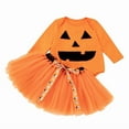 thumbnail image 1 of BENJAMJAM 0-3Y Outfit Newborn Outing Set Pumpkin Cartoon Long-Sleeve Printed Skirt Set, 1 of 6