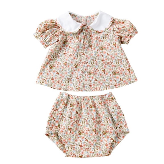 BENJAMJAM 0-3Y Summer floral short sleeved shirt shorts set, baby clothing 2-piece set