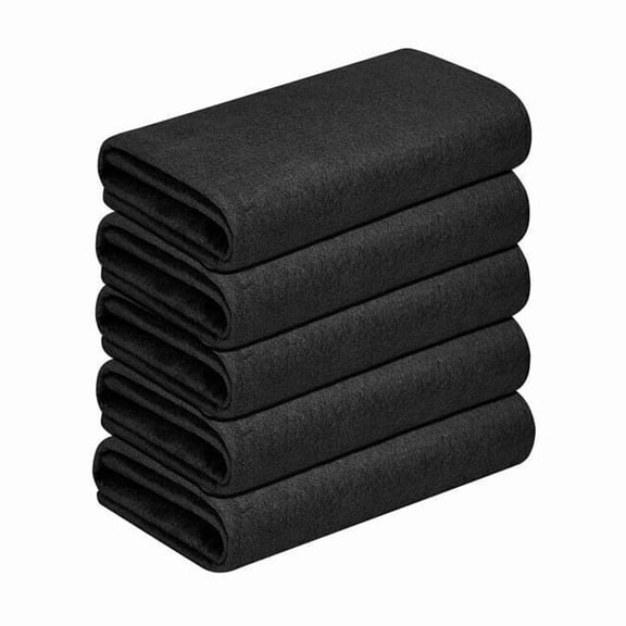 BENJM 5PC Thickened Magic Cleaning Cloth, Reusable Microfiber Cleaning Rags for TV, Cars, Windows, Lint Free, Odorless, Machine Washable,Black