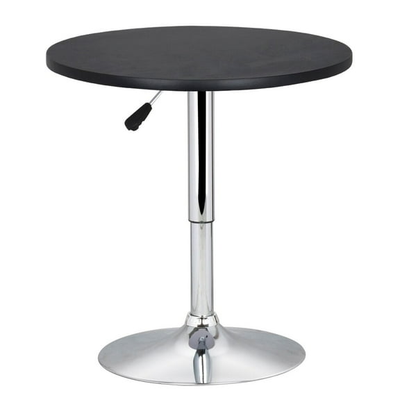 BENJM Modern Pub Table Bar Table Black, Adjustable Height Round Bar Table for Bistro Cafe, Kitchen Counter Table