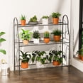 thumbnail image 1 of BENOSS 3 Tier Metal Plant Stand Flower Rack Flower Shelf Flower Pot Display Shelf Home for Living Room Balcony Patio Yard, 1 of 9