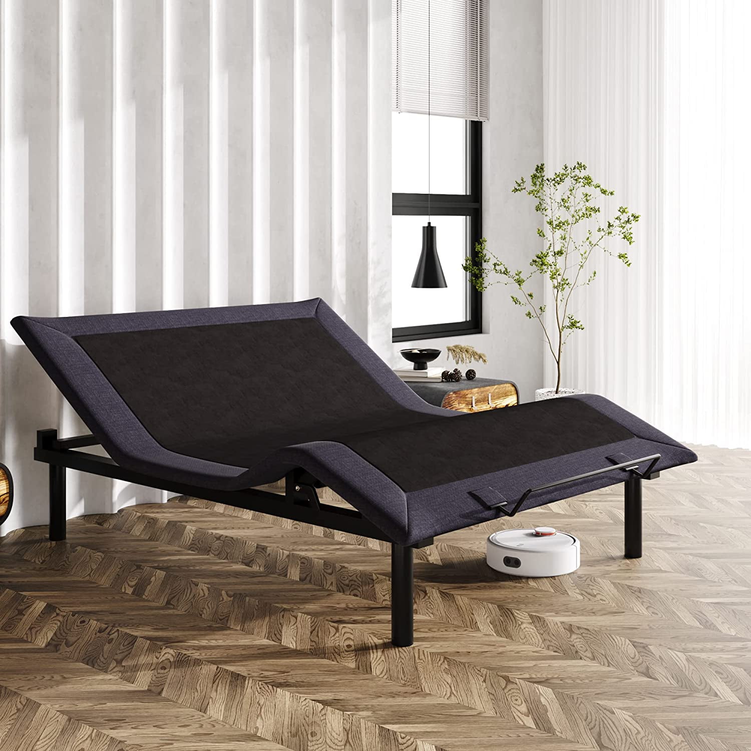 BENSHI Queen Size Adjustable Bed Frame Ergonomic Bed Base with