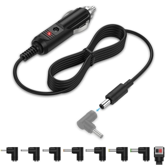 BENSN DC 12V 2A Car Charger Universal Power Cord with 8 Connector Tips for DVD Player, GPS, Bluetooth Speakers, Piano Keyboard, External Hard Drive