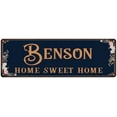 thumbnail image 1 of BENSON Home Sweet Home Victorian Look Gift 6x18 Metal Sign 206180046462, 1 of 1