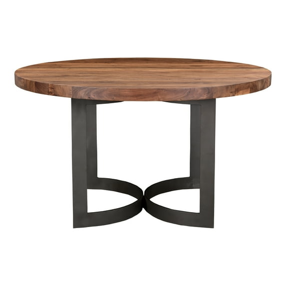 Moe's Home Collection Bent Round Dining Table 54" Smoked
