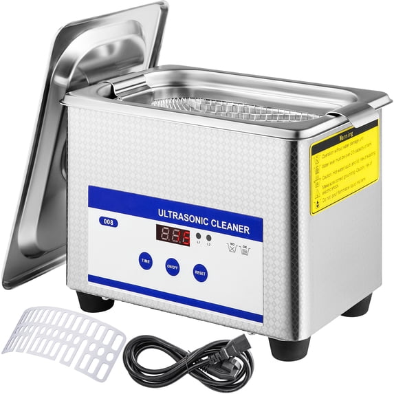 VEVOR 0.8L Ultrasonic Cleaning Machines Digital Timer for Cleaning Jewelry Eyeglass Stainless steel