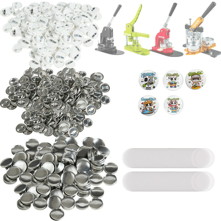2-1/4 in. Button Maker Machine Button Badge Maker 58 mm with 500-Piece
