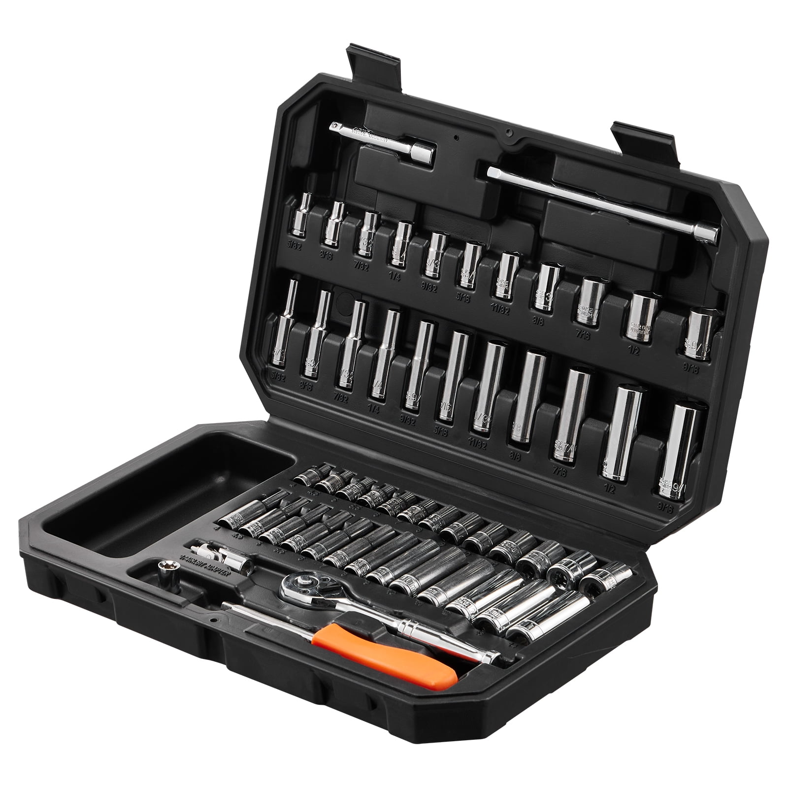 BENTISM 1/4" Drive Socket and Ratchet Set, 54 Pieces