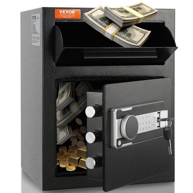 BENTISM 1.7 C Depository Safe Deposit Safe with Drop Slot Passwords and Keys