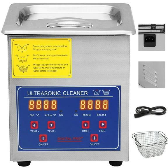 VEVOR 1.8-2L Industry Ultrasonic Cleaner Commercial 60W Ultrasonic Heater