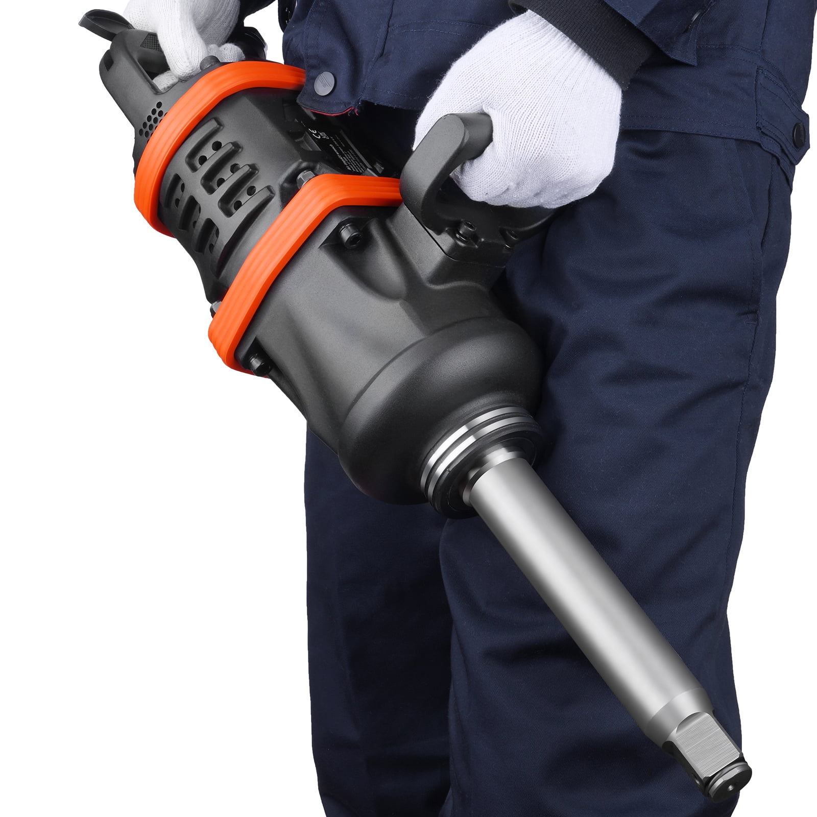 VEVOR 1 Inch Air Impact Wrench, Up to 5175 ft-lbs Beast Reverse Torque Output Pneumatic Impact Gun w/ 8 Inch Extended Anvil for Repairs and Maintenance