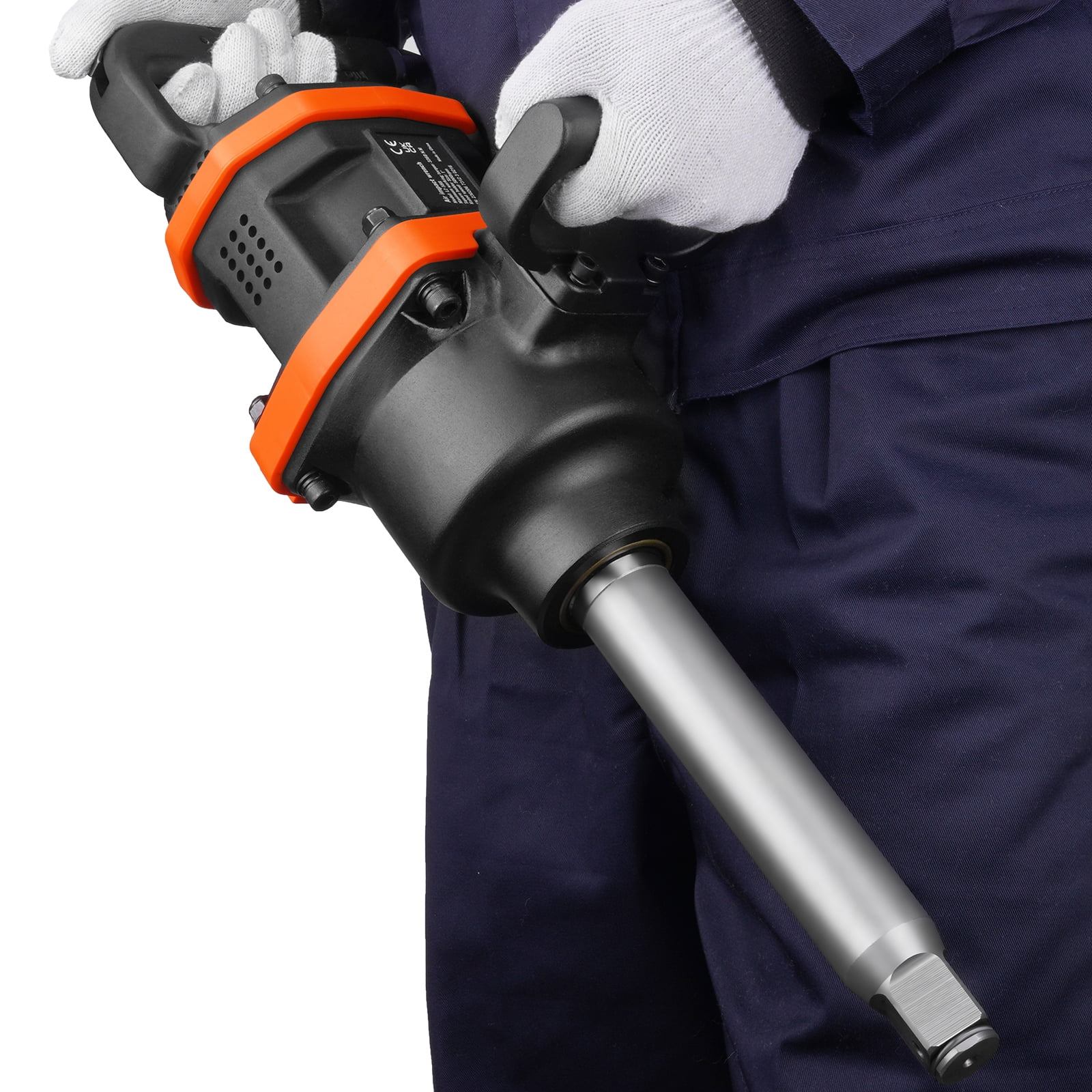 VEVOR 1 Inch Air Impact Wrench, Up to 3160 ft-lbs High Reverse Torque Output 1" Pneumatic Impact Gun w/ 8 Inch Extended Anvil & Carrying Case