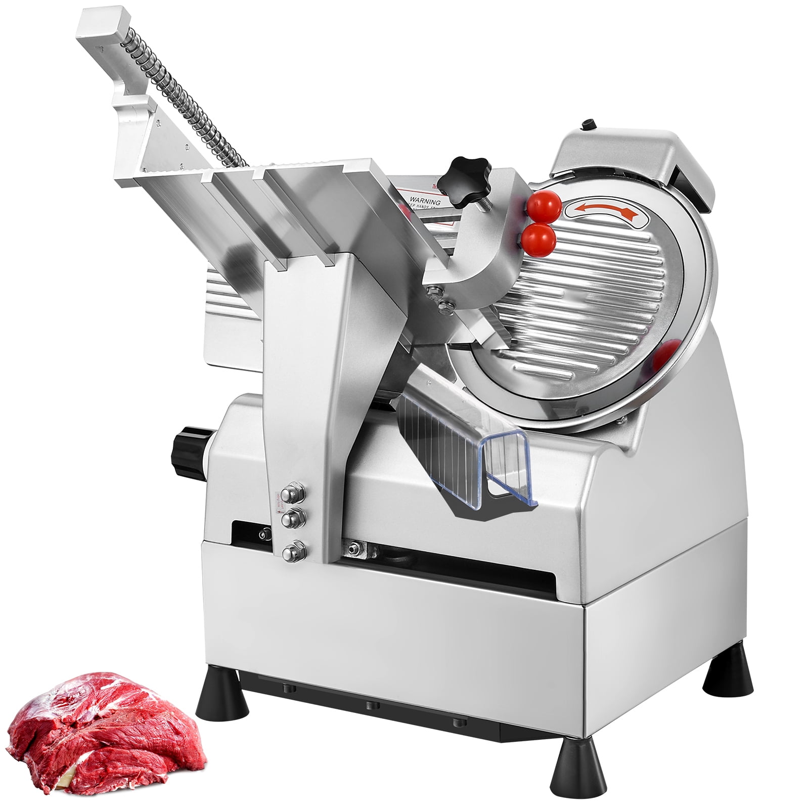 Yescom 10 inch Meat Slicer 240W 530RPM Commercial Electric Slicer Cheese Food Deli Stainless Steel Cutter