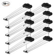 thumbnail image 1 of VEVOR 10 Pack LED Shop Light, 4 FT, 40W Linkable Shop Light Fixture, 4500 LM Surface & Hanging Mount Ceiling Lights 59 in Power Cords with ON/OFF Switch, for Garage Warehouse Home Workshop Office, 1 of 9