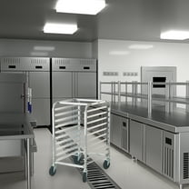 VEVOR 10 Sheet Commercial Bun Pan Rack Kitchen Aluminum Baking Racks Brake Wheel