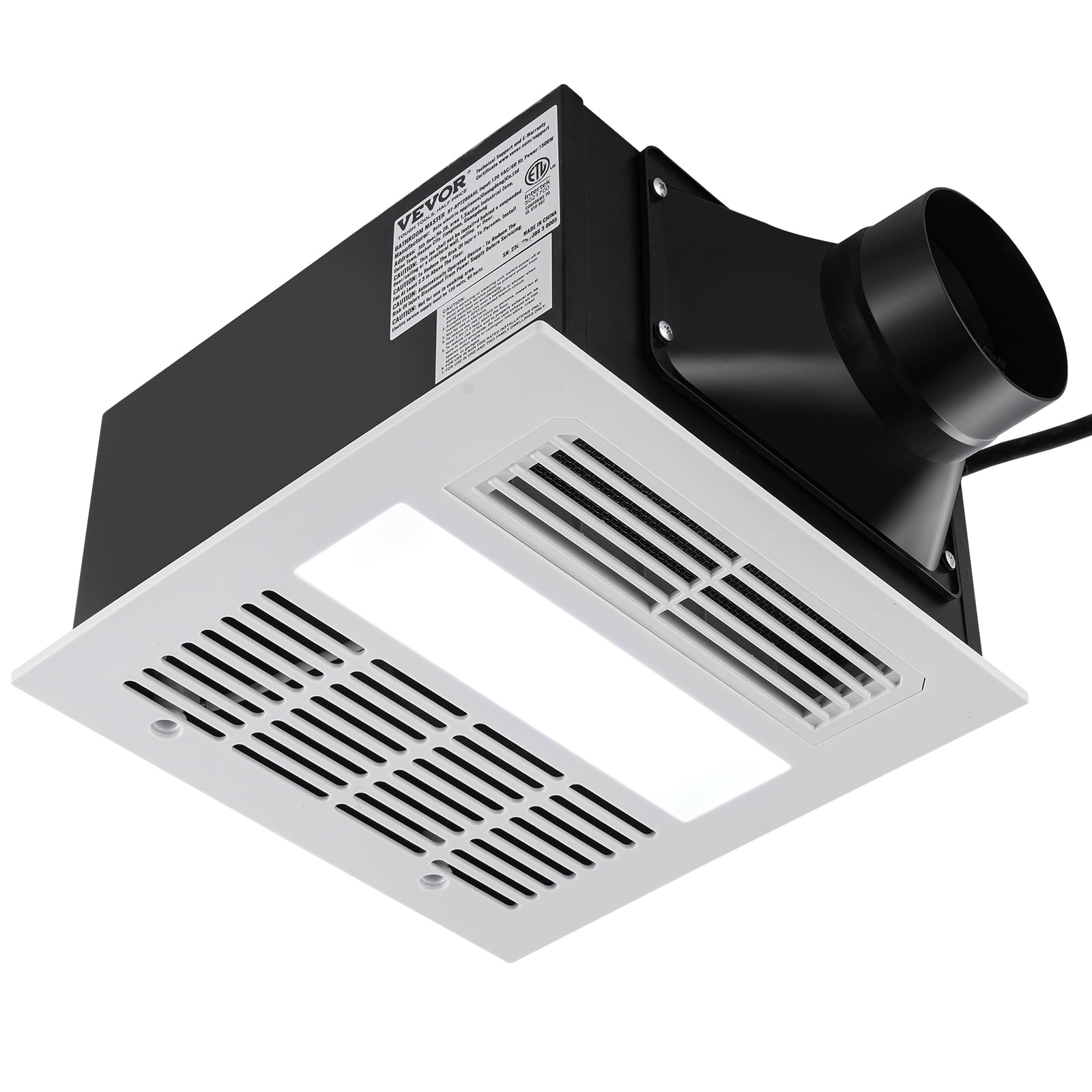 BENTISM 110 CFM 1.5 Sones Bathroom Exhaust Fan, 4 Adjustable Fan Speeds Low Noise Bathroom Fan