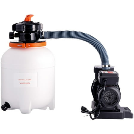BENTISM 12" 3000GPH 1/2HP Saltwater System Sand Filter Swimming Pool Pump Above Ground, 6-Way Valve