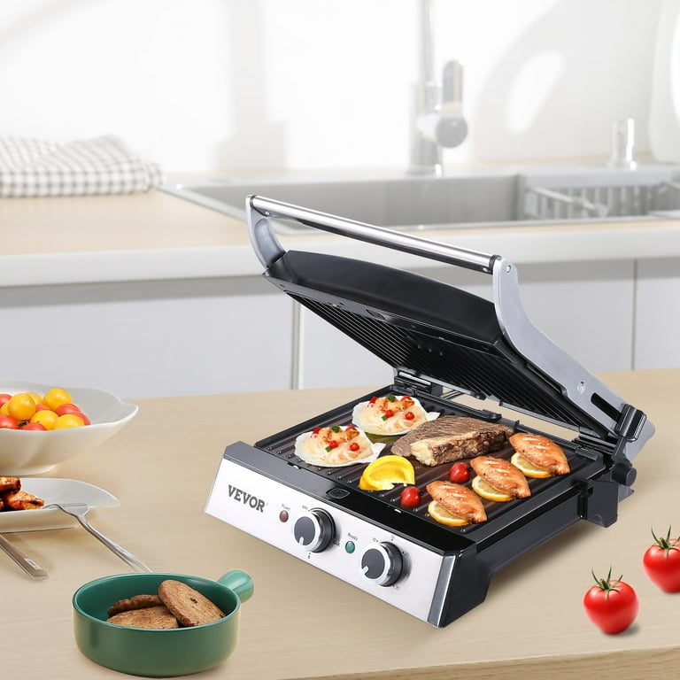 Bentism 1500W 14.5 inch Commercial Electric Countertop Griddle Hot Plate BBQ Grill