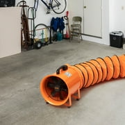 BENTISM 16.4' Duct 1893 CFM Extractor Fan 79 DB, 3400 RPM Orange