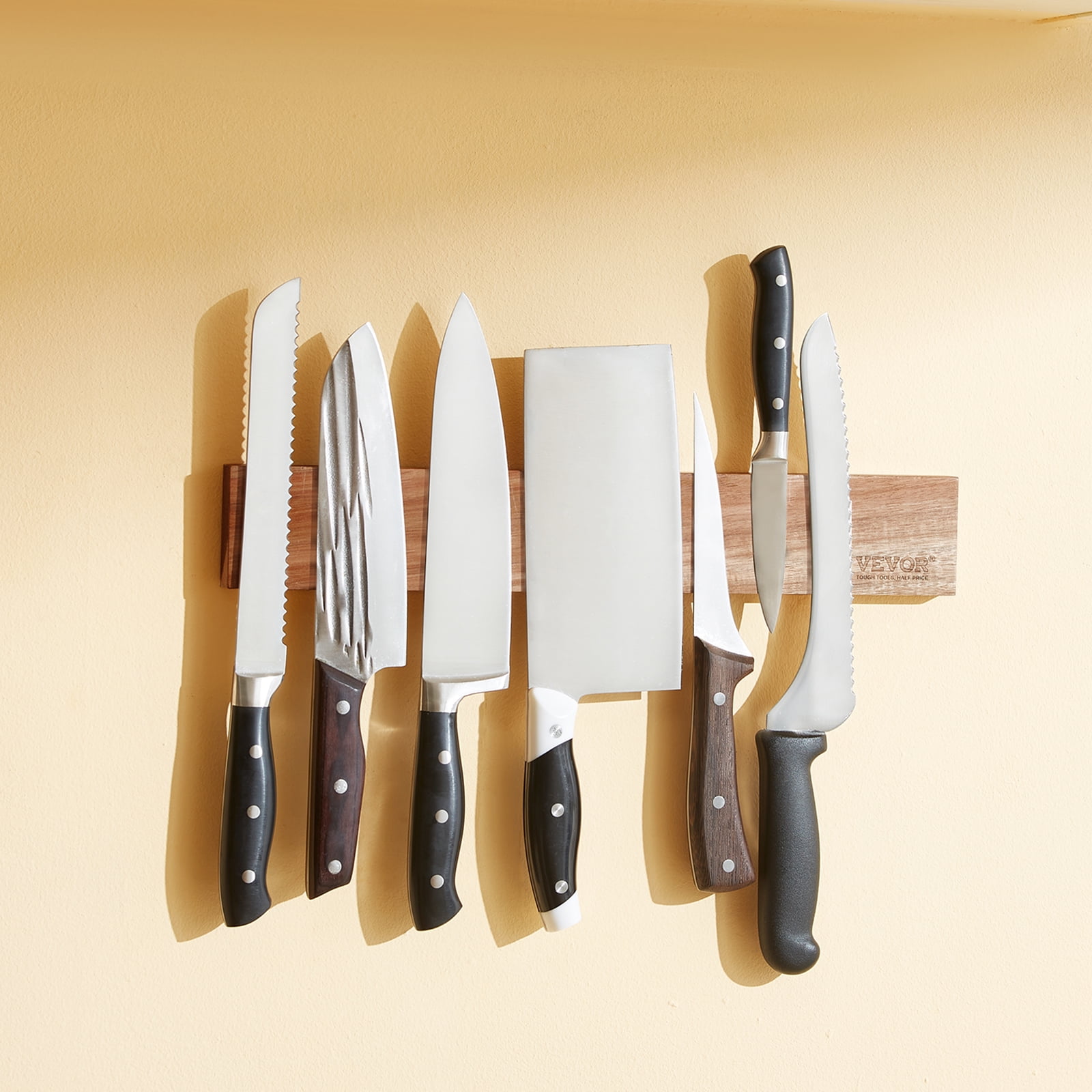 Foldable Magnetic Knife Holder ABS Bar Kitchen Chef Cleaver Slicing Steak  Knives Storage Stand Universal Magnet