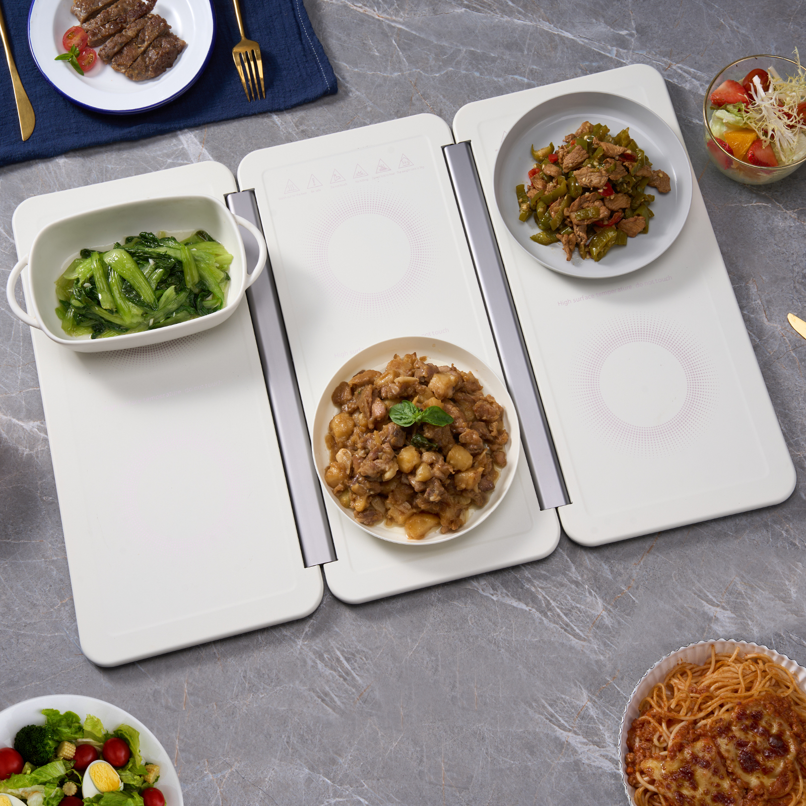 Brentwood 3Quart 2Pan Buffet Server and Warming Tray