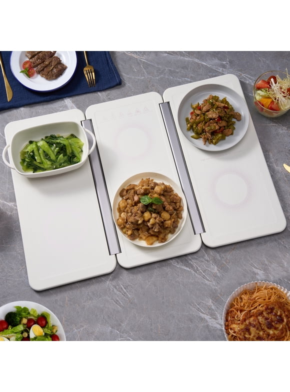 VEVOR 18.9" x 10.2" Electric Food Buffet Server, Buffet Server Food Warmer 240W, Foldable Warming Tray for Buffet, Electric Food Warm Tray