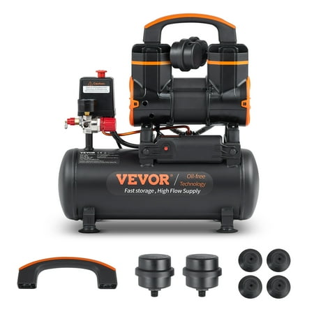 BENTISM 2.1 Gallon Air Compressor, 1.2HP 2.2 CFM@90PSI Oil Free Air Compressor Tank & Max. 116PSI Pressure, 70 dB Ultra Quiet Compressor for Auto Repair, Tire Inflation, Spray Painting, Woodwork Nail