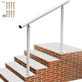 thumbnail image 1 of BENTISM 2-3 Steps Handrail, 4 FT Flexible Outdoor Deck Hand Rail, Stair Railing Kit White Aluminum Handrail, 1 of 10