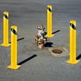 thumbnail image 1 of VEVOR 2 PCS Safety Bollard Steel Bollard Post Yellow Pipe Steel Barrier 42" H 5.5" D Yellow Steel Safety Bollard with 8 Anchor Bolts, Perfect for Traffic-Sensitive Area (2 PCS), 1 of 9