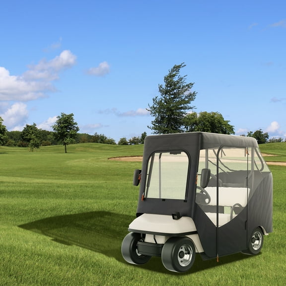VEVOR 2 Passenger Golf Cart Cover Waterproof Driving Enclosure 600D Polyester