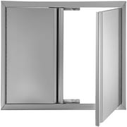 BENTISM 24''X24'' Outdoor Kitchen Access Doors BBQ Island Stainless Steel Cabinet Doors