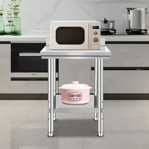 BENTISM 24"x24" Adjustable Feet Stainless Steel General Purpose Table