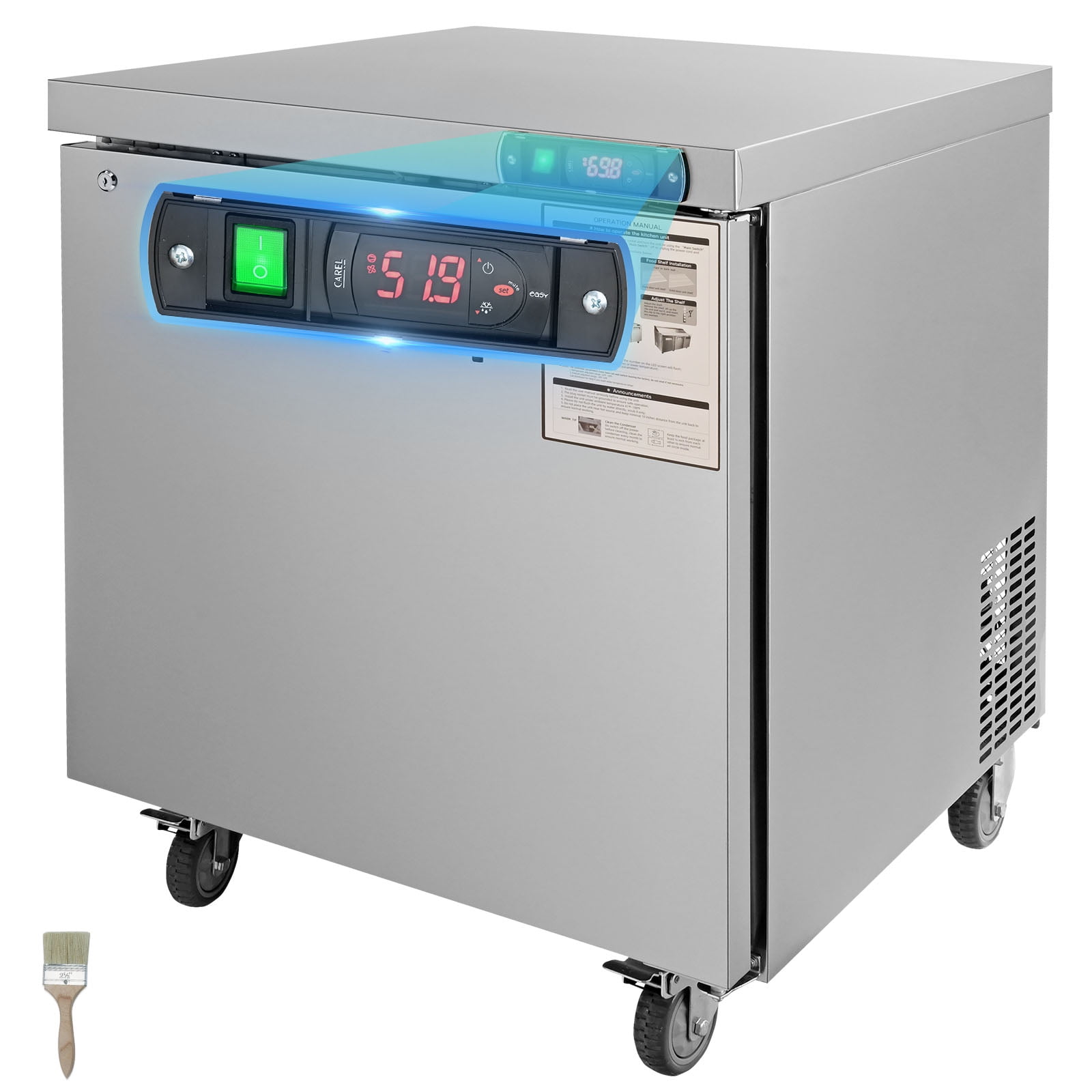 BENTISM 28"W Refrigerated Prep Table 7.42 Cu. Ft. Food Prep Fridge with 1 Door