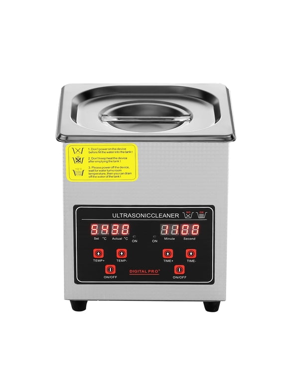 2L Ultrasonic Cleaning Machine 304 Industrial Grade Jewelry Cleaner with 158W Timer Heating Digital Sonic Large Cleaner for Watch Ring Coin Glass Instruments FCC CE RoHS Certifie