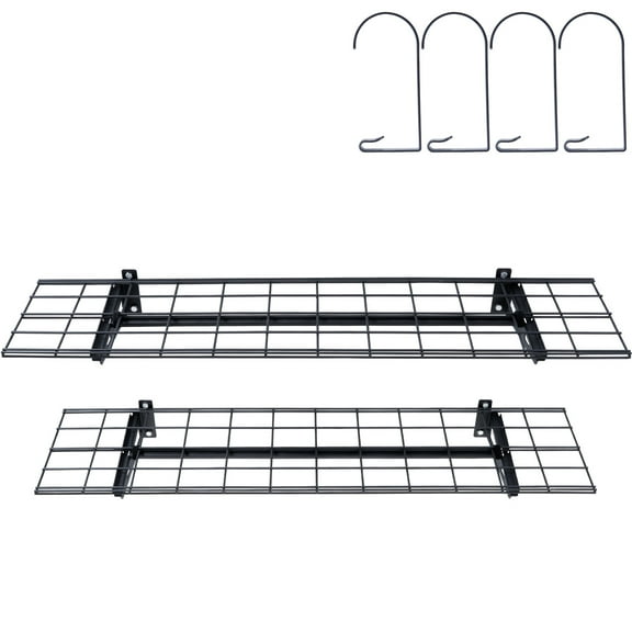 VEVOR 2PCS 4x1 ft Garage Storage Shelving Wall Mounted Heavy Duty Shelves Rack