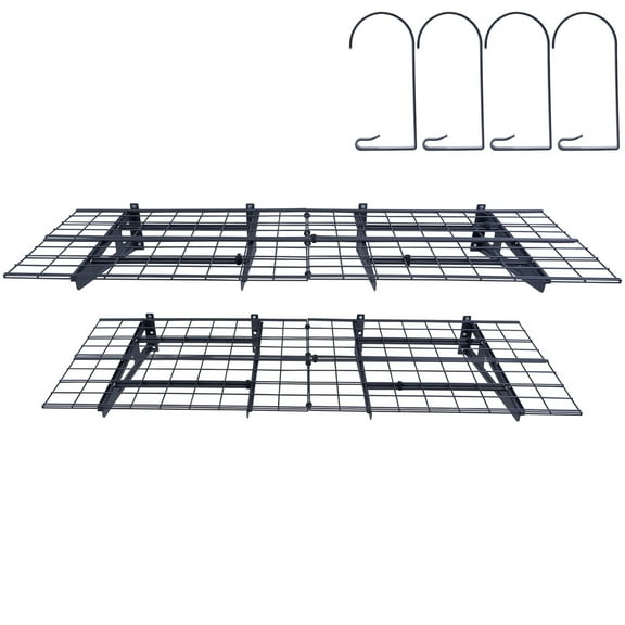 VEVOR 2PCS 4x2 ft Garage Storage Shelving Wall Mounted Heavy Duty Shelves Rack