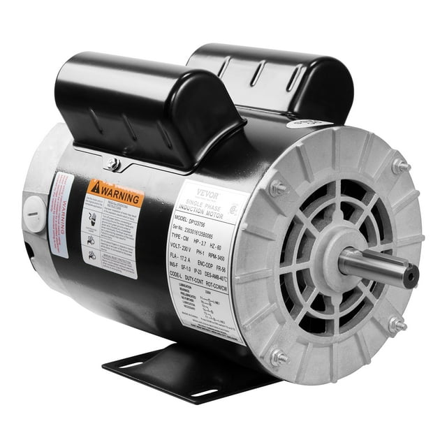 BENTISM 3.7HP Air Compressor Electric Motor, 230V 17.2Amps, 56 Frame 3450RPM, 5/8" Keyed Shaft, CW/CCW Rotation, 1.88" Shaft Length for Air Compressors Has Obtained CSA Certification