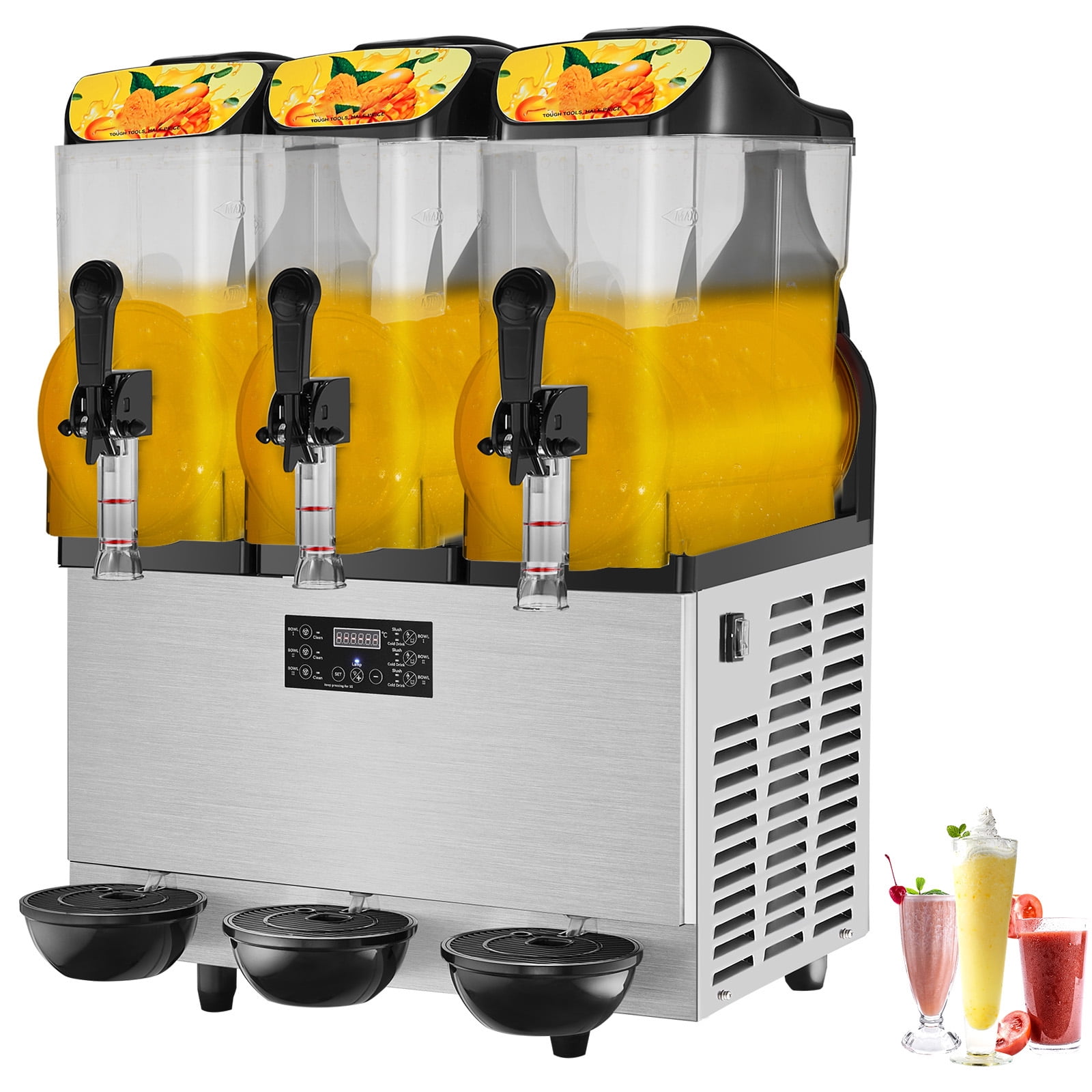 BENTISM Commercial Slushy Machine, 6L 705W 110V Stainless Steel Margarita  Smoothie Frozen Drink Maker, Slushie Machine 