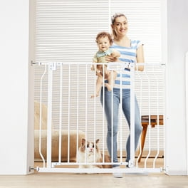 Cumbor 55inch Wide Retractable Baby Gates for Doorways, Mesh Dog