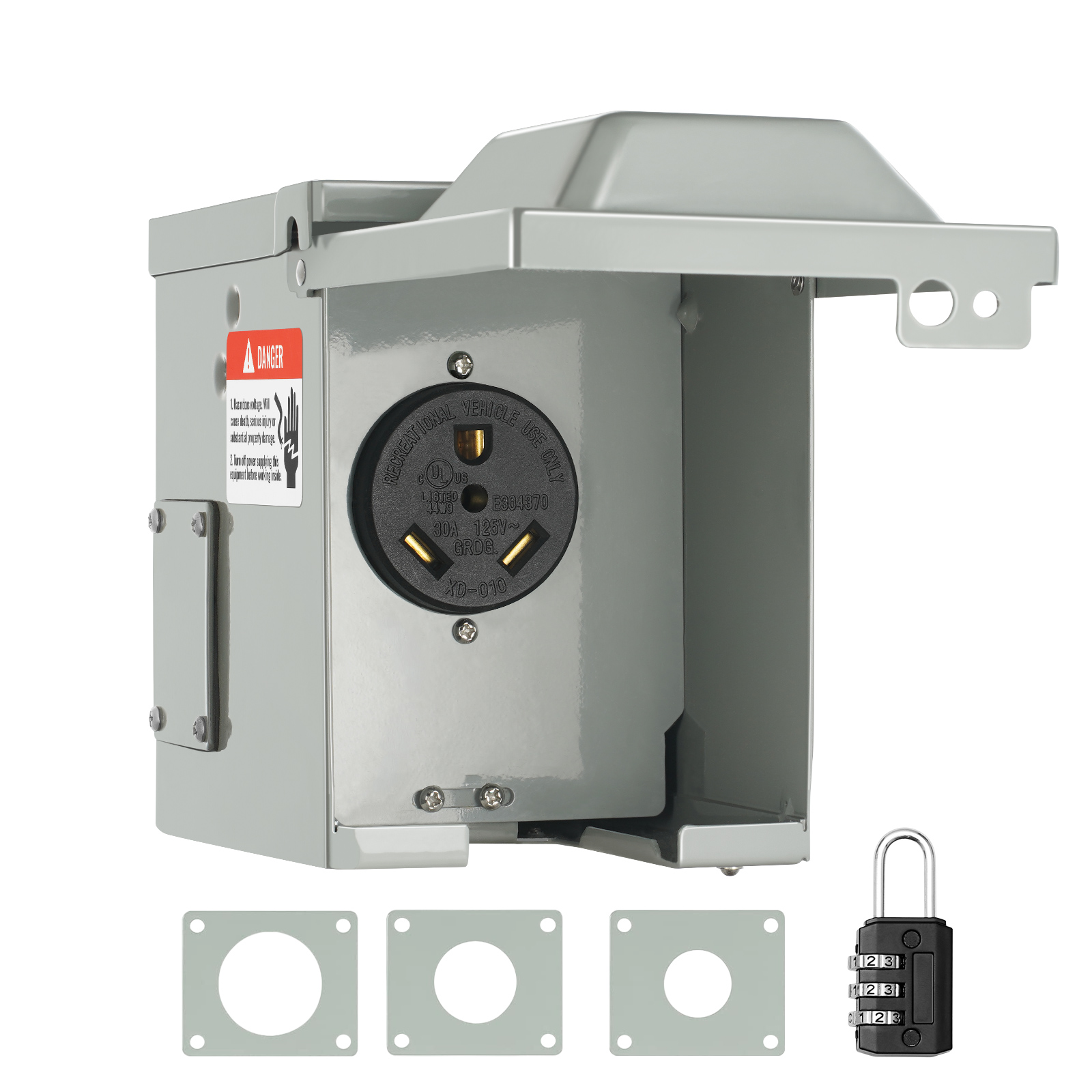 Leisure Cords 15 Amp Weatherproof Receptacle Cover for RV Trailer RV