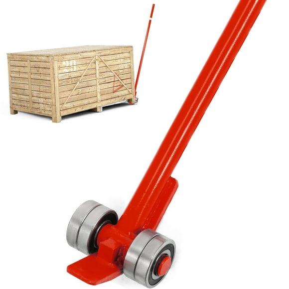 BENTISM 3T Prylever Bar 6600 lbs Capacity Steel Pry Lever Bar Heavy Duty with Wheels Prylever with 5FT Length Handle