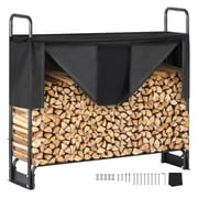 BENTISM 4.3ft Outdoor Firewood Rack with Cover Firewood Holder 52" x 14.2" x 46.1"
