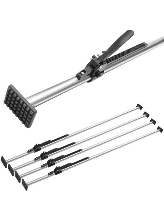 4 Packs 89.5"-104.5" Steel Ratcheting Load Bar Lock with Pads Van Truck