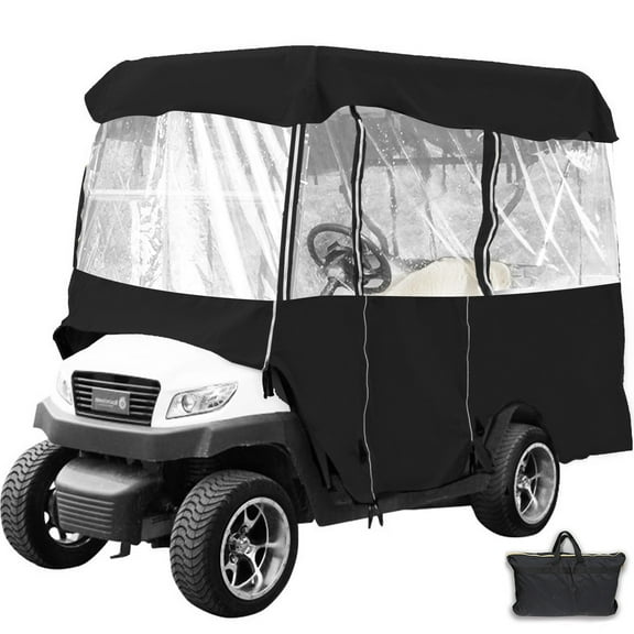 VEVOR 4 Passenger Golf Cart Cover Driving Enclosure Waterproof Person Roll-up Door
