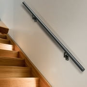 BENTISM 4 ft Wall-Mount Handrail Stair Railing Aluminum Alloy w/ Installation Kit
