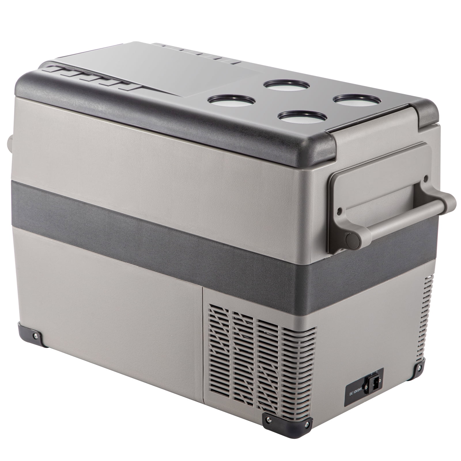 Afoxsos 37 qt. 12/24-Volt DC Portable Freezer Cooler Car Chest Cooler Compressor Freezer with Travel Refrigerator for Outdoor, Blue & Grey