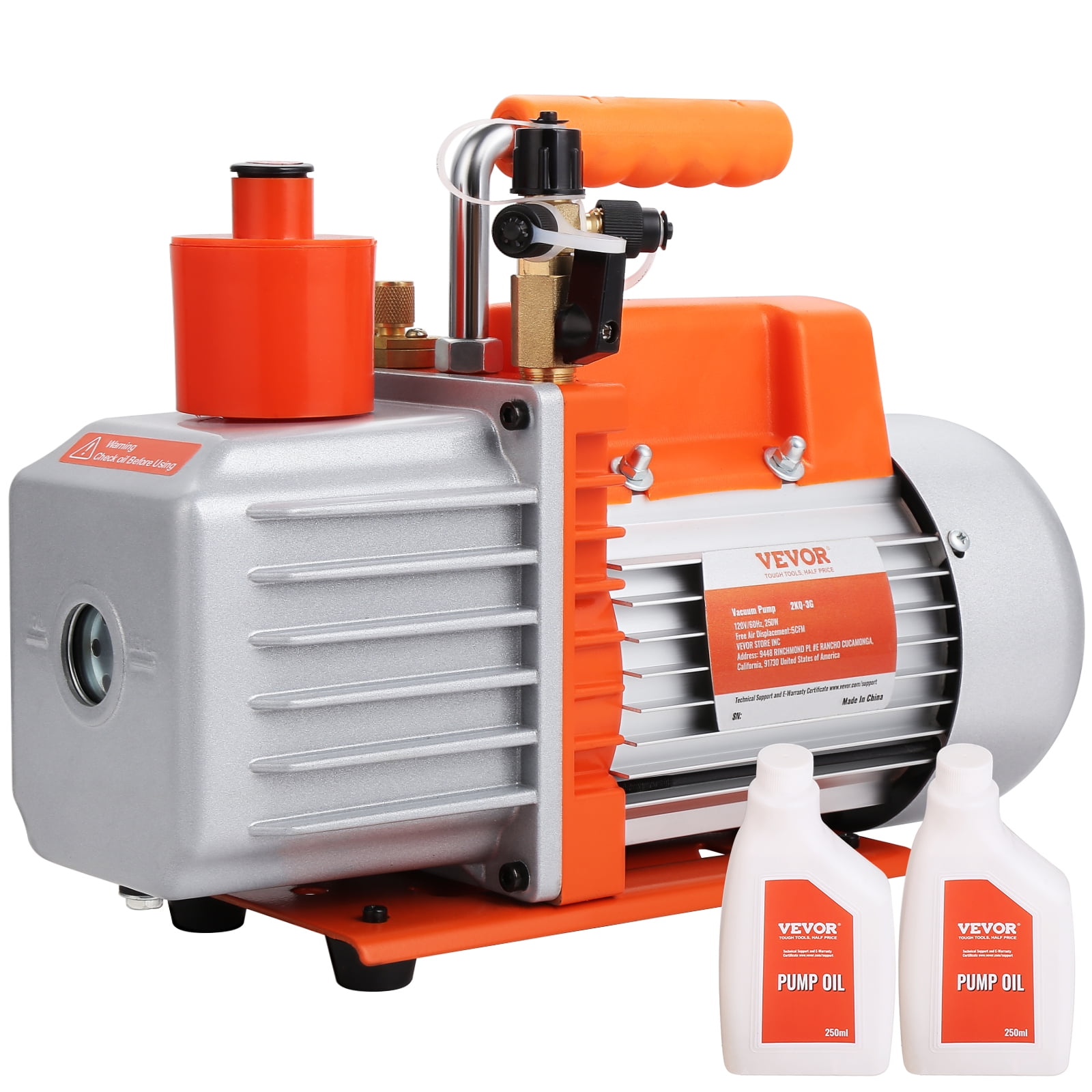 BENTISM 5 CFM Vacuum Pump Air Conditioning Vacuum Pump 2 Stage Rotary